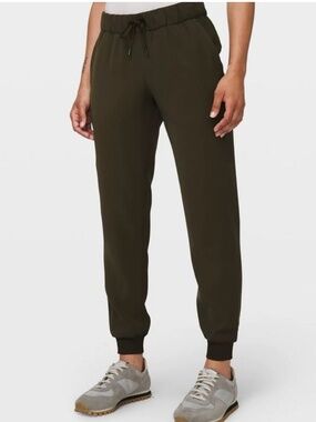 Lululemon Stretch Olive Green Joggers| Athleisure Lounge Pants | Size 12
